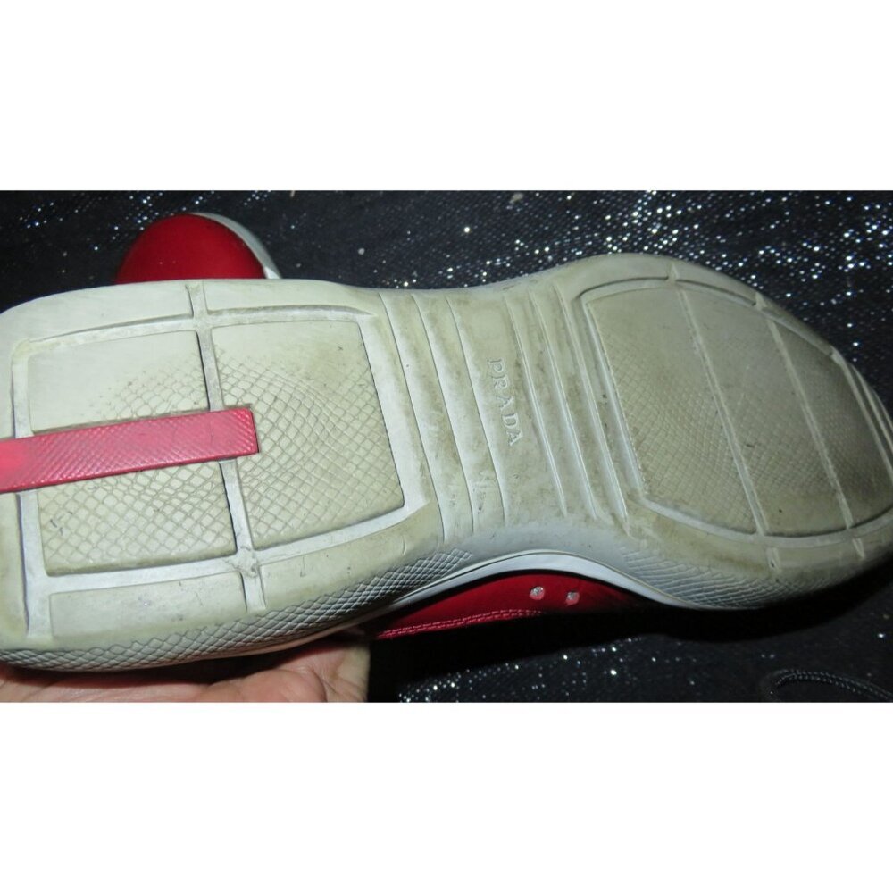 SOLD! Prada 2002 America’s Cup Original Red & White Patent Italian Leather kicks - Picture 8 of 12